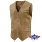 SAS_ALABAMA BEIGE - Gilet classique en suède de...