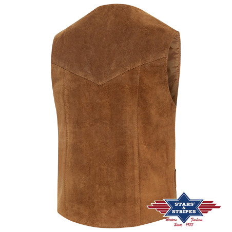 SAS_ALABAMA BROWN - Classic vest made of high-quality...