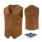 SAS_ALABAMA BROWN - Gilet classique en suède de...