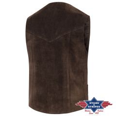SAS_ALABAMA CHOCO - Gilet classique en suède de...