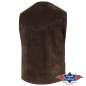SAS_ALABAMA CHOCO - Classic vest made of high-quality...