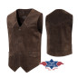 SAS_ALABAMA CHOCO - Classic vest made of high-quality...