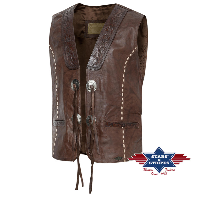 SAS_ALAMO - Veste noble en vachette en pur cuir...