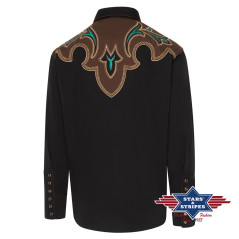 SAS_ALARIC - Exquisite black western shirt with...