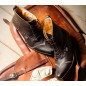 SAS_ASHLEY BLACK - Boots western à lacet, brodées et...