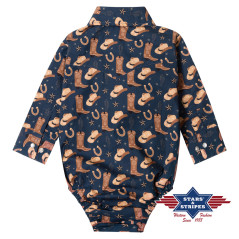 SAS_BABY COWBOY - Charmante grenouillère pour bébé avec...