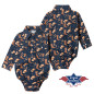 SAS_BABY COWBOY - Charming baby bodysuit with long...