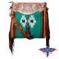SAS_BAG-08 - Charmant sac à bandoulière boho en cuir de...