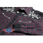 SAS_BAKER - Chemise western à carreaux avec empiècement... SAS_BAKER - Chemise western à carreaux avec empiècement...