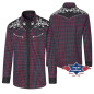 SAS_BAKER - Chemise western à carreaux avec empiècement... SAS_BAKER - Chemise western à carreaux avec empiècement...
