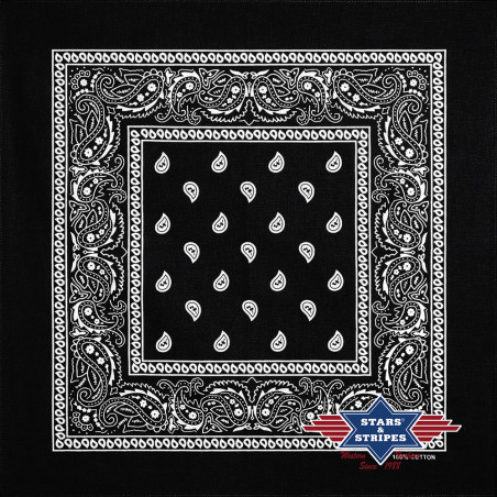 SAS_BANDANA-03 - black - Le bandana en 100% coton, avec... (Lot de 12)