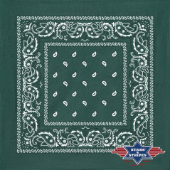 SAS_BANDANA-09 - dark green - Le bandana en 100% coton,... (Lot de 12)