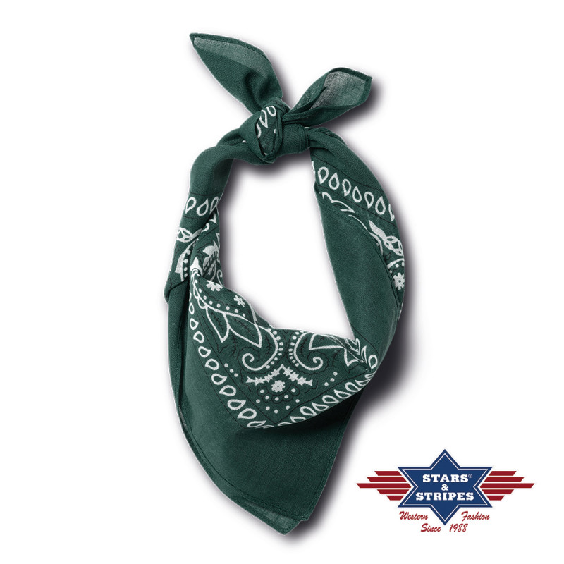 SAS_BANDANA-09 - dark green - Le bandana en 100% coton,... (Lot de 12)