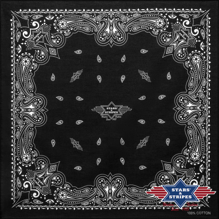SAS_BANDANA-15 - black - Le bandana en 100% coton, avec... (Lot de 12)