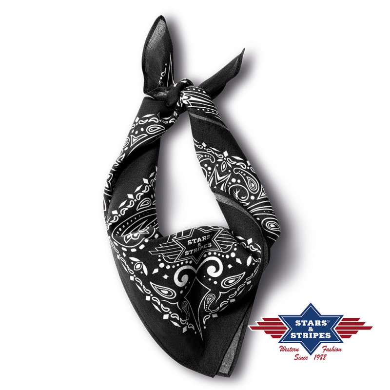 SAS_BANDANA-15 - black - The bandana made of 100%... (Pack of 12)
