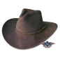 SAS_BANDERA - Nubuck leather hat with plaited hatband.
