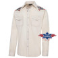 SAS_BARNEY - Extraordinary western shirt in beige with...