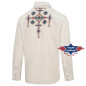 SAS_BARNEY - Extraordinary western shirt in beige with...
