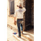 SAS_BARNEY - Extraordinary western shirt in beige with...
