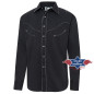 SAS_BLACK EAGLE - Exquise chemise western noire avec un...