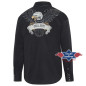 SAS_BLACK EAGLE - Exquisite black western shirt with...