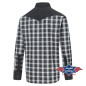 SAS_BLACK STARS - Chemise western à carreaux avec...