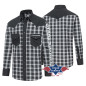 SAS_BLACK STARS - Chemise western à carreaux avec...