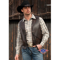 SAS_BONANZA BRAUN - Veste en cuir classique en nappa...