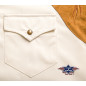 SAS_BOSTON - Western shirt with yoke in suede leather...