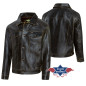 SAS_BRANDO - Veste en vachette robuste en look très...
