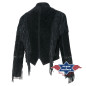 SAS_BRIANNA black - Veste à franges, doublée et...