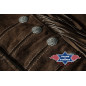SAS_BRIANNA brown - Casual, lined fringe jacket in...