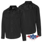 SAS_BRODY - Exquise chemise western noire avec...