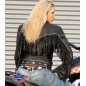 SAS_BROOKLYN - Fringed jacket made of premium,...