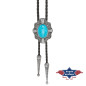 SAS_BT-60 - Bolotie western avec une grande turquoise,...