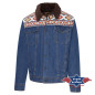 SAS_BULLOCK - Short western denim jacket with an inner...