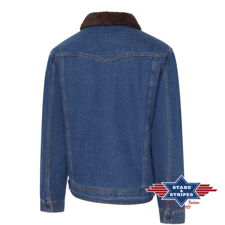 SAS_BULLOCK - Short western denim jacket with an inner...