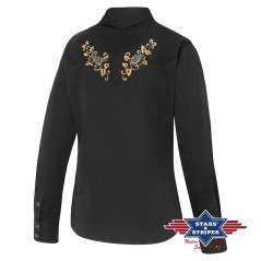 SAS_CARA - Western blouse with embroidered western yoke...