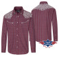 SAS_CARLOS - Chemise western à carreaux avec...