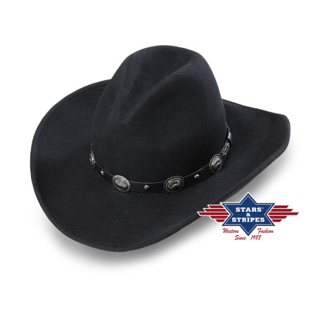 SAS_COLT black - Chapeau en feutre de laine malléable...