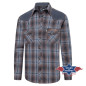 SAS_CONWAY - Chemise western à carreaux avec...