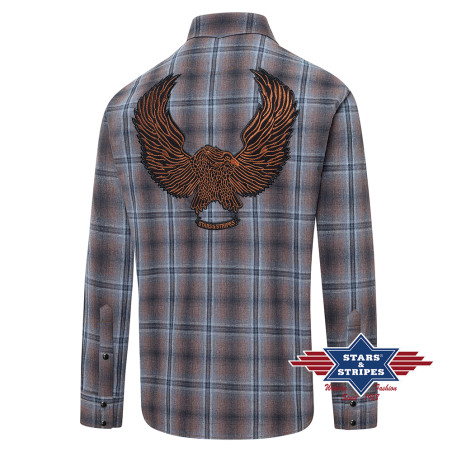 SAS_CONWAY - Checkered western shirt with western yoke...