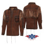 SAS_CROCKETT - Chemise en véritable daim chamoisé de...