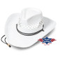 SAS_CRYSTAL RIVER - Chapeau de paille western avec un...