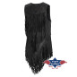SAS_DANA black - Fringed vest made of soft cowhide,...