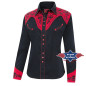 SAS_DOLLY - Exquise blouse western noire avec...