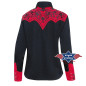 SAS_DOLLY - Exquise blouse western noire avec...