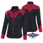 SAS_DOLLY - Exquise blouse western noire avec...