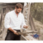 SAS_FARMER - Chemise en jacquard coupe large avec col...