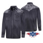 SAS_FRED - Cool chemise western au look fade-out avec...
